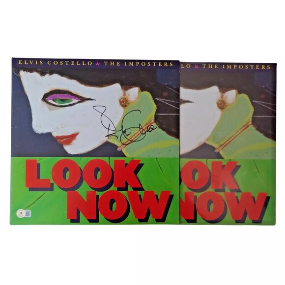 Elvis Costello Signed Look Now Vinyl Record Album Beckett Certified Autographed - Picture 5 of 7
